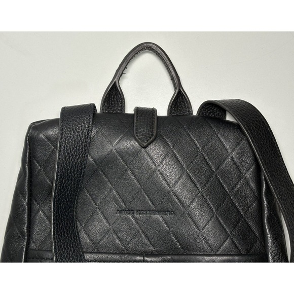 Aimee Kestenberg Tamitha Backpack Black Soft Leather Sling Bag Diamond Chic Edgy - Picture 11 of 12